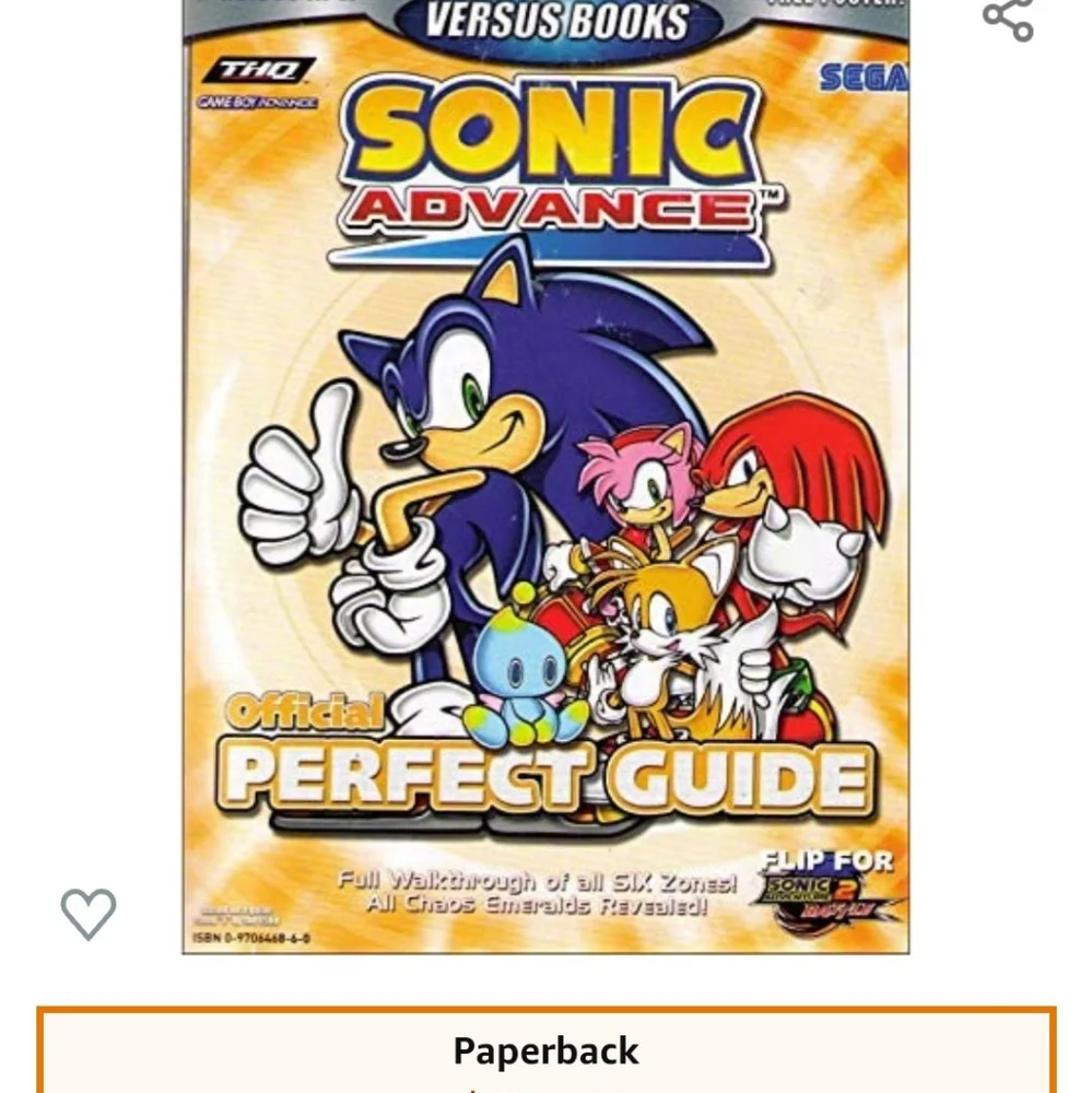 Versus Sonic Advance + Sonic Adventure 2 Battle Official Perfect Guide Used $287
